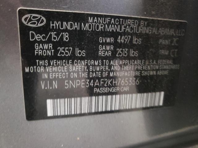 Photo 11 VIN: 5NPE34AF2KH765336 - HYUNDAI SONATA 