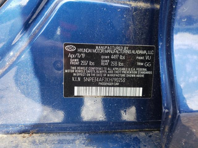 Photo 9 VIN: 5NPE34AF2KH790253 - HYUNDAI SONATA LIM 