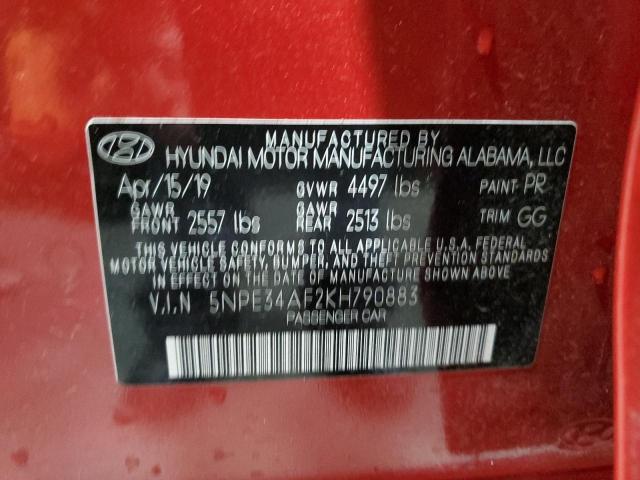 Photo 9 VIN: 5NPE34AF2KH790883 - HYUNDAI SONATA LIM 