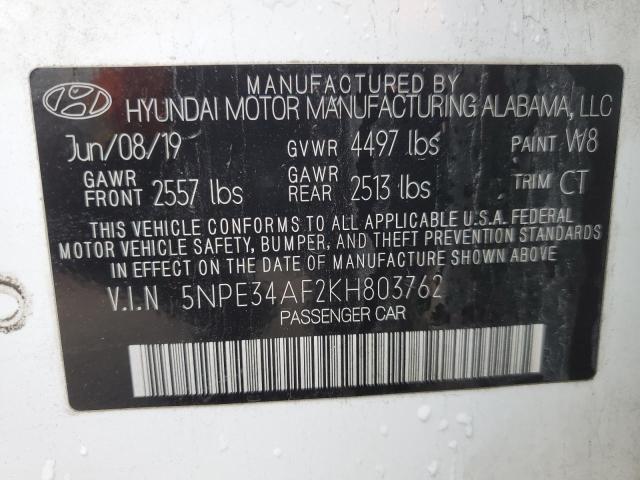 Photo 12 VIN: 5NPE34AF2KH803762 - HYUNDAI SONATA LIM 