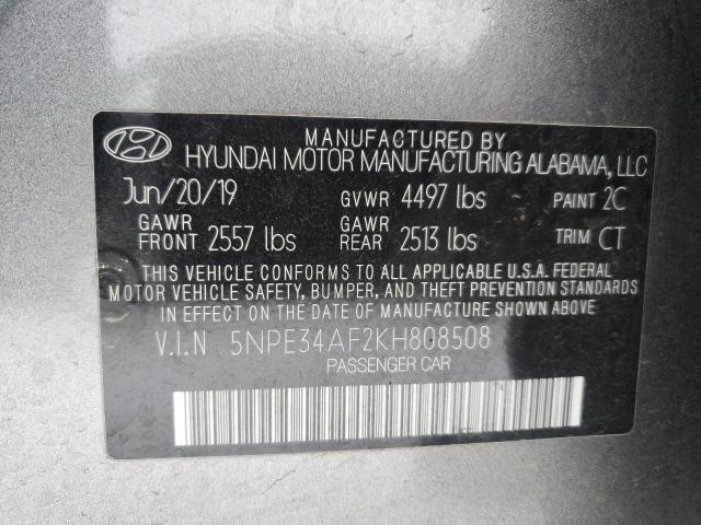 Photo 9 VIN: 5NPE34AF2KH808508 - HYUNDAI SONATA LIM 