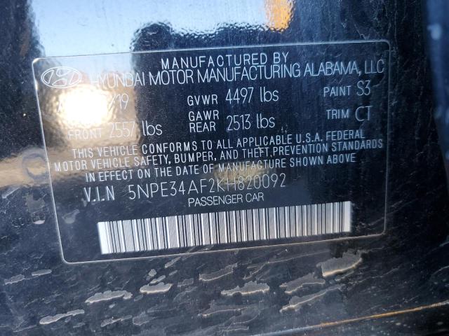 Photo 9 VIN: 5NPE34AF2KH820092 - HYUNDAI SONATA LIM 