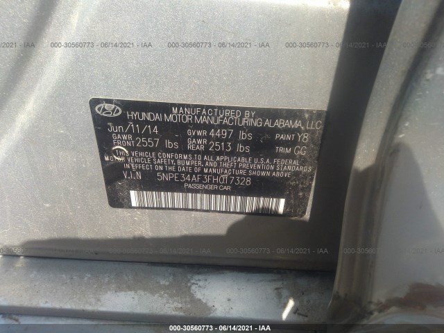 Photo 8 VIN: 5NPE34AF3FH017328 - HYUNDAI SONATA 