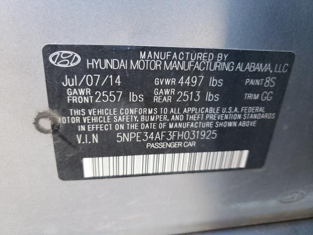 Photo 9 VIN: 5NPE34AF3FH031925 - HYUNDAI SONATA SPO 