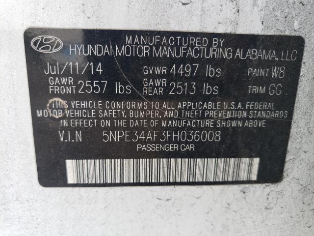 Photo 11 VIN: 5NPE34AF3FH036008 - HYUNDAI SONATA SPO 