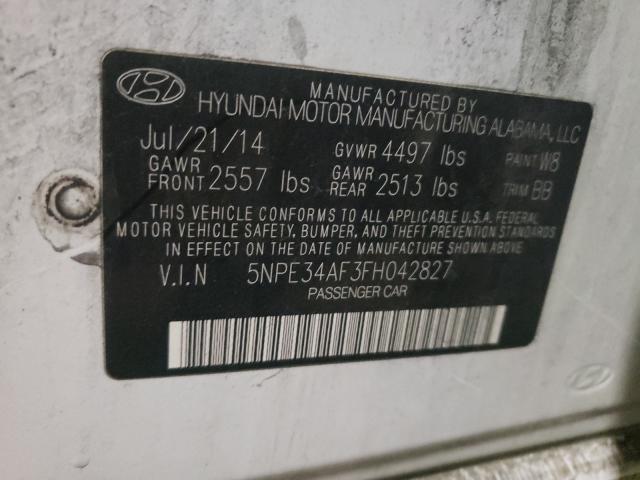 Photo 9 VIN: 5NPE34AF3FH042827 - HYUNDAI SONATA SPO 