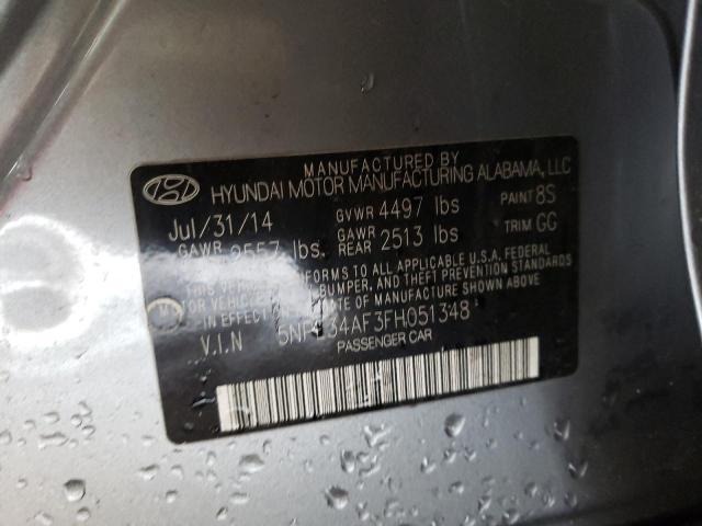 Photo 9 VIN: 5NPE34AF3FH051348 - HYUNDAI SONATA SPO 