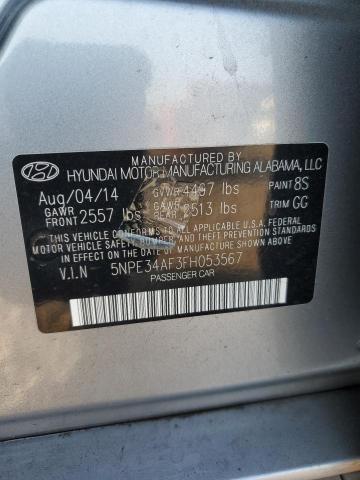 Photo 11 VIN: 5NPE34AF3FH053567 - HYUNDAI SONATA SPO 