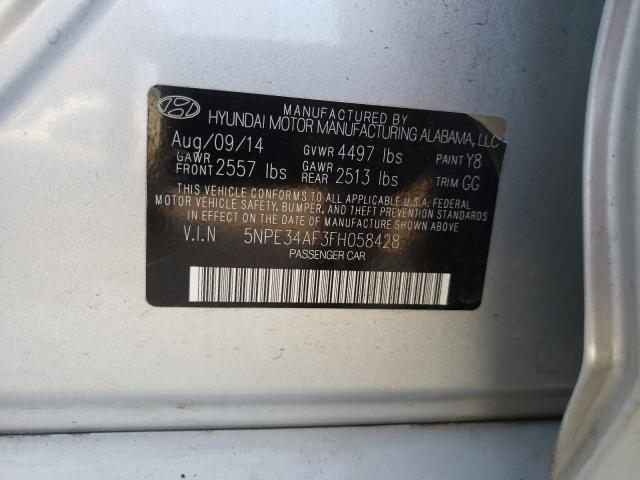 Photo 9 VIN: 5NPE34AF3FH058428 - HYUNDAI SONATA SPO 