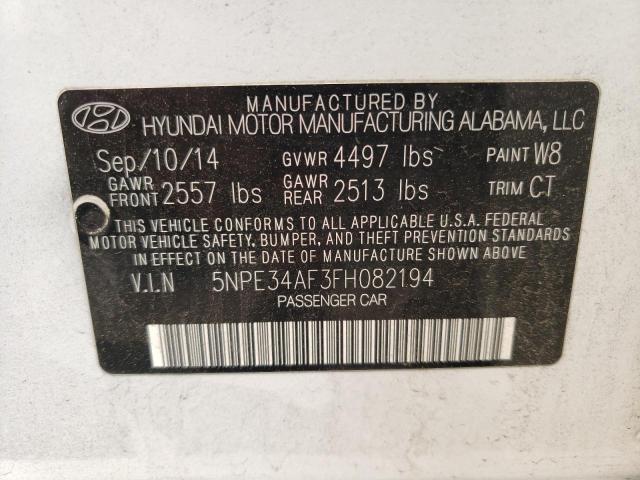 Photo 11 VIN: 5NPE34AF3FH082194 - HYUNDAI SONATA SPO 