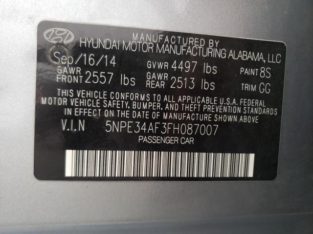 Photo 9 VIN: 5NPE34AF3FH087007 - HYUNDAI SONATA SPO 