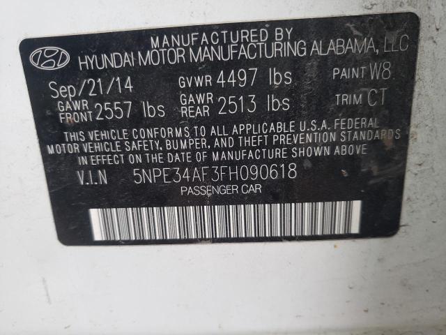 Photo 9 VIN: 5NPE34AF3FH090618 - HYUNDAI SONATA SPO 