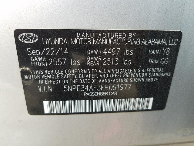 Photo 9 VIN: 5NPE34AF3FH091977 - HYUNDAI SONATA SPO 