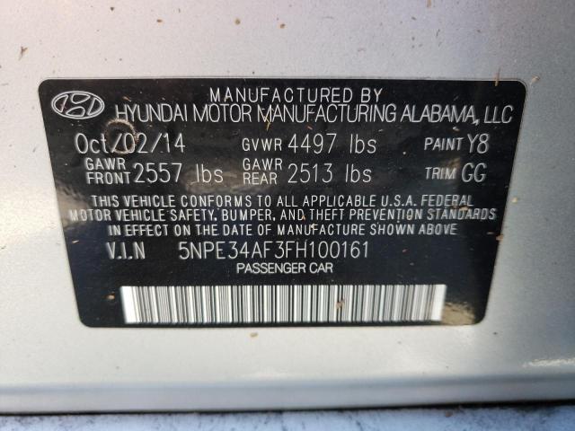 Photo 9 VIN: 5NPE34AF3FH100161 - HYUNDAI SONATA SPO 