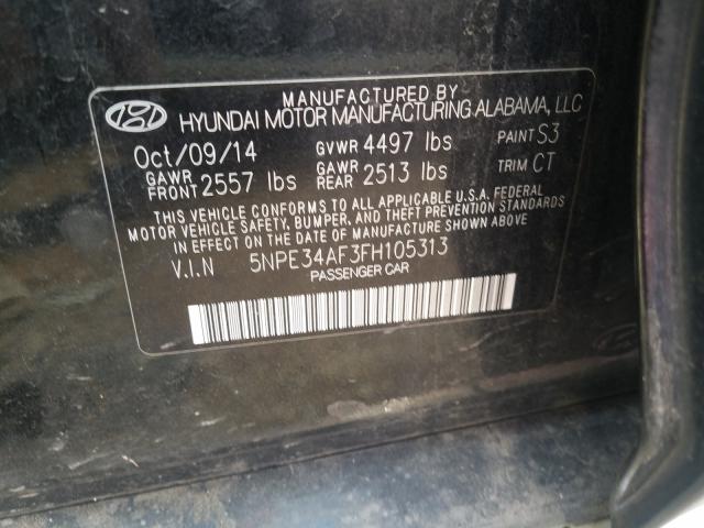 Photo 9 VIN: 5NPE34AF3FH105313 - HYUNDAI SONATA SPO 