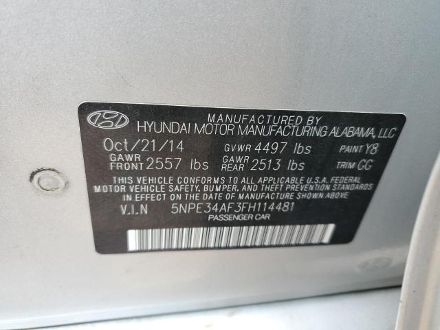 Photo 11 VIN: 5NPE34AF3FH114481 - HYUNDAI SONATA SPO 