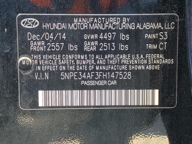 Photo 11 VIN: 5NPE34AF3FH147528 - HYUNDAI SONATA 