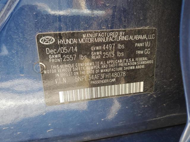 Photo 11 VIN: 5NPE34AF3FH148078 - HYUNDAI SONATA SPO 