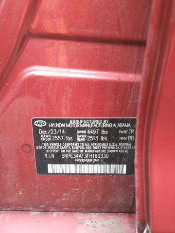 Photo 9 VIN: 5NPE34AF3FH160330 - HYUNDAI SONATA SPO 