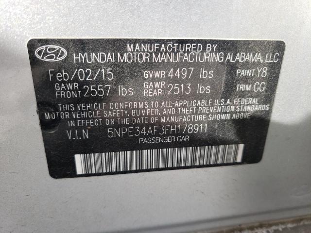 Photo 9 VIN: 5NPE34AF3FH178911 - HYUNDAI SONATA SPO 