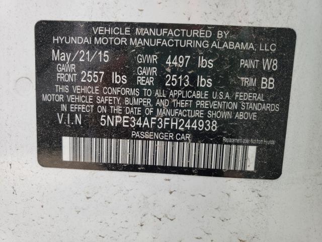 Photo 9 VIN: 5NPE34AF3FH244938 - HYUNDAI SONATA SPO 