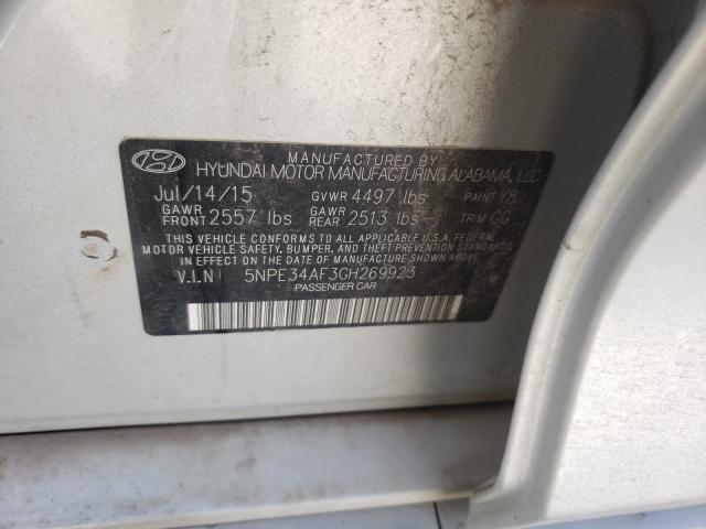 Photo 9 VIN: 5NPE34AF3GH269923 - HYUNDAI SONATA SPO 