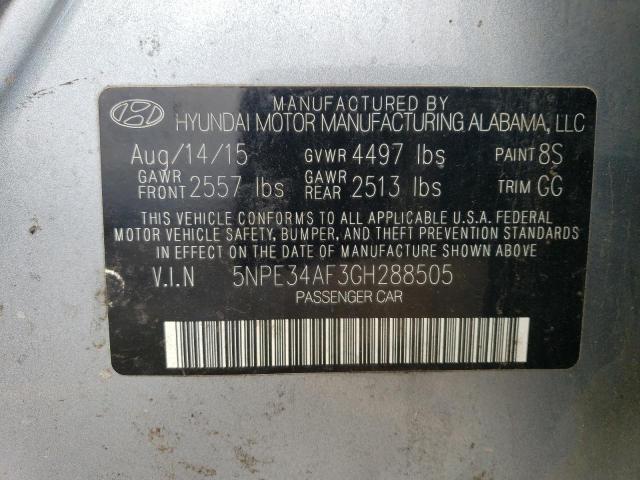 Photo 11 VIN: 5NPE34AF3GH288505 - HYUNDAI SONATA SPO 