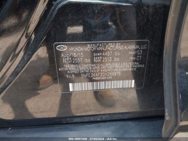 Photo 8 VIN: 5NPE34AF3GH289976 - HYUNDAI SONATA 