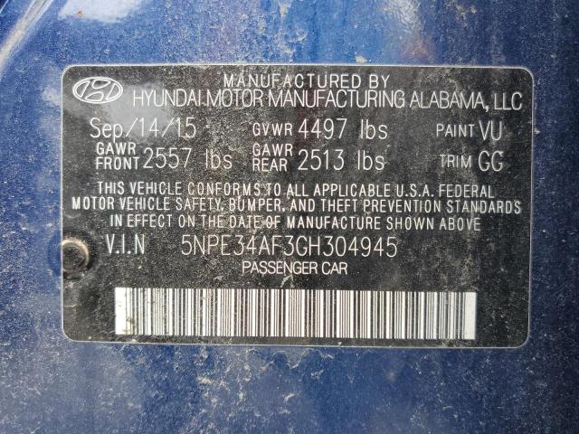 Photo 9 VIN: 5NPE34AF3GH304945 - HYUNDAI SONATA SPO 