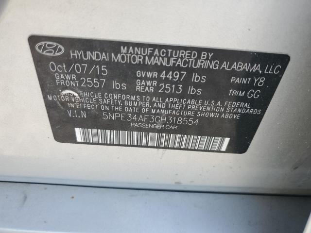 Photo 11 VIN: 5NPE34AF3GH318554 - HYUNDAI SONATA SPO 