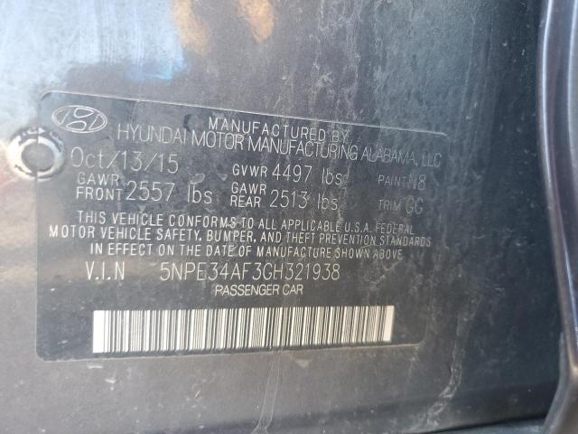 Photo 11 VIN: 5NPE34AF3GH321938 - HYUNDAI SONATA 