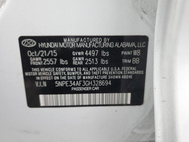 Photo 11 VIN: 5NPE34AF3GH328694 - HYUNDAI SONATA SPO 