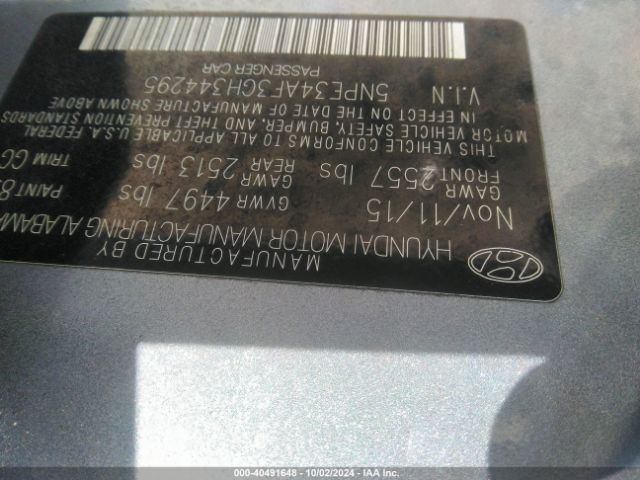 Photo 8 VIN: 5NPE34AF3GH344295 - HYUNDAI SONATA 