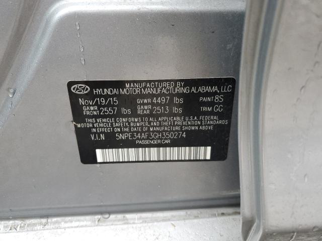 Photo 11 VIN: 5NPE34AF3GH350274 - HYUNDAI SONATA SPO 