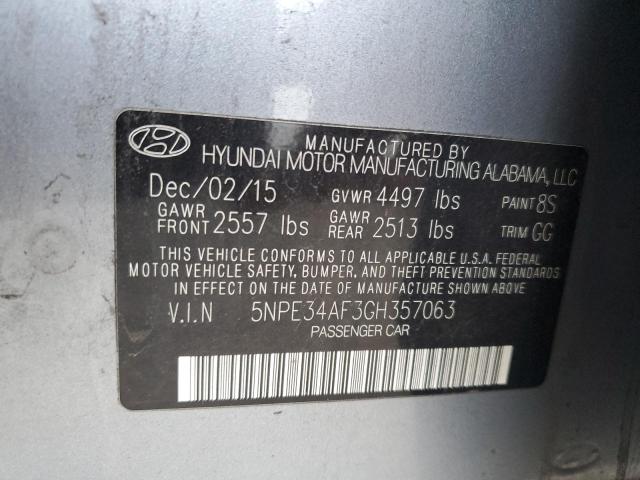 Photo 11 VIN: 5NPE34AF3GH357063 - HYUNDAI SONATA 