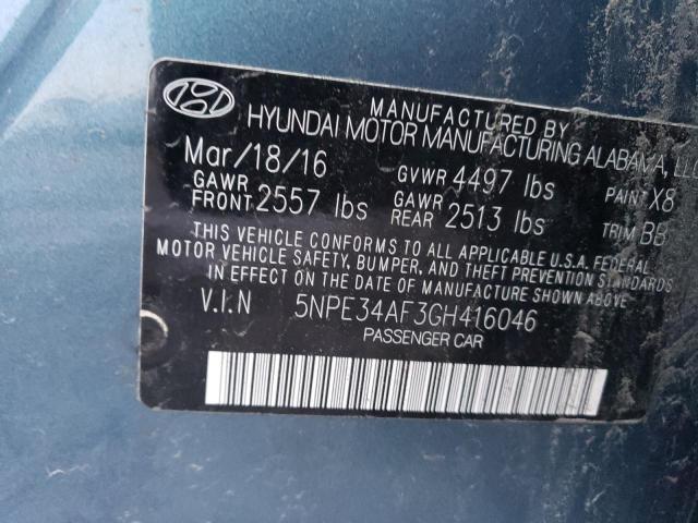 Photo 11 VIN: 5NPE34AF3GH416046 - HYUNDAI SONATA 