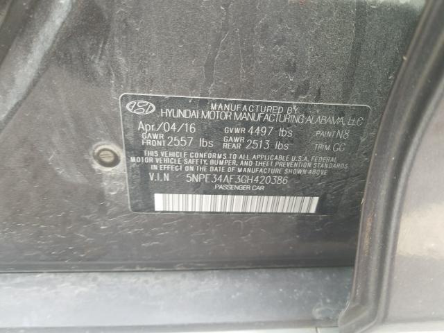 Photo 9 VIN: 5NPE34AF3GH420386 - HYUNDAI SONATA SPO 