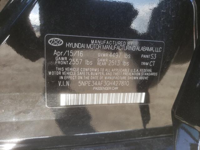 Photo 9 VIN: 5NPE34AF3GH427810 - HYUNDAI SONATA SPO 