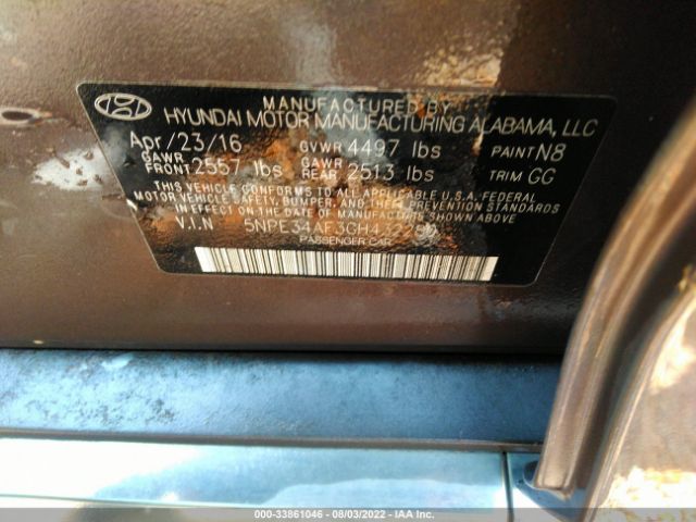 Photo 8 VIN: 5NPE34AF3GH432280 - HYUNDAI SONATA 