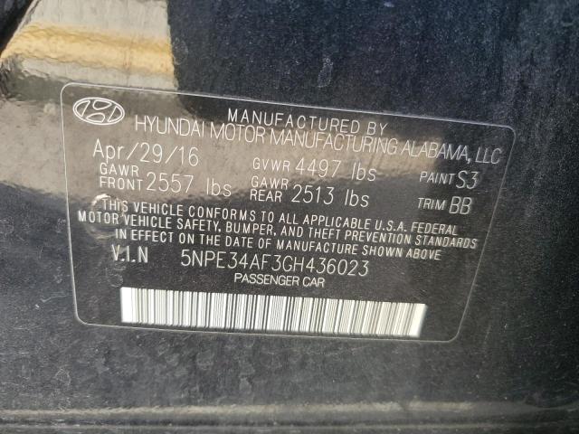 Photo 11 VIN: 5NPE34AF3GH436023 - HYUNDAI SONATA SPO 