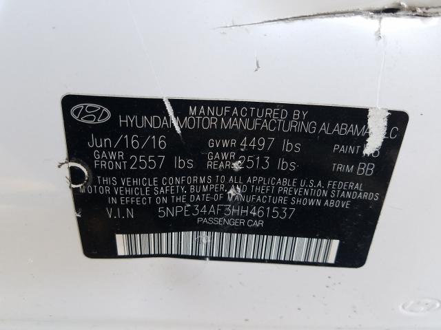 Photo 9 VIN: 5NPE34AF3HH461537 - HYUNDAI SONATA SPO 