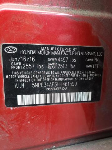 Photo 11 VIN: 5NPE34AF3HH461599 - HYUNDAI SONATA SPO 