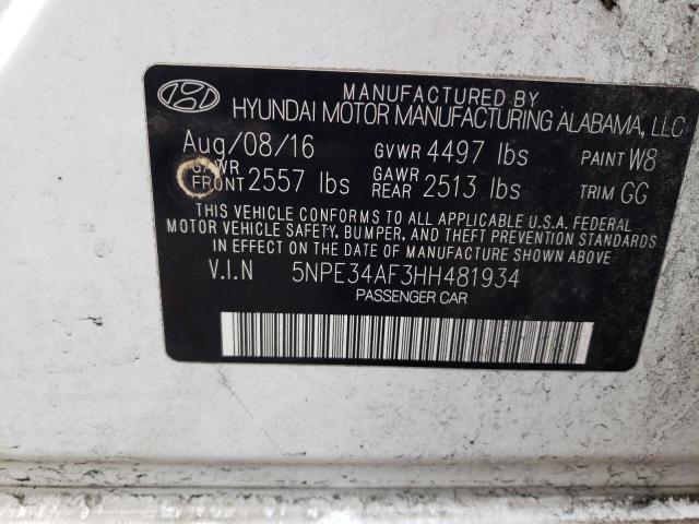 Photo 11 VIN: 5NPE34AF3HH481934 - HYUNDAI SONATA SPO 