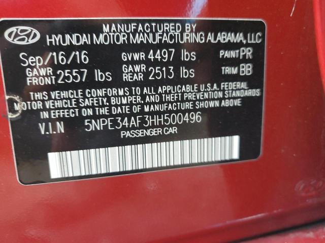 Photo 11 VIN: 5NPE34AF3HH500496 - HYUNDAI SONATA SPO 