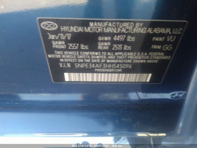 Photo 8 VIN: 5NPE34AF3HH545096 - HYUNDAI SONATA 