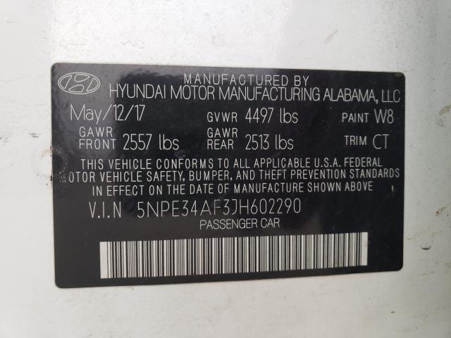 Photo 9 VIN: 5NPE34AF3JH602290 - HYUNDAI SONATA SPO 