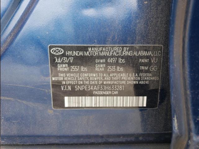 Photo 11 VIN: 5NPE34AF3JH633281 - HYUNDAI SONATA SPO 