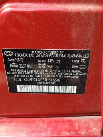 Photo 9 VIN: 5NPE34AF3JH648587 - HYUNDAI SONATA SPO 