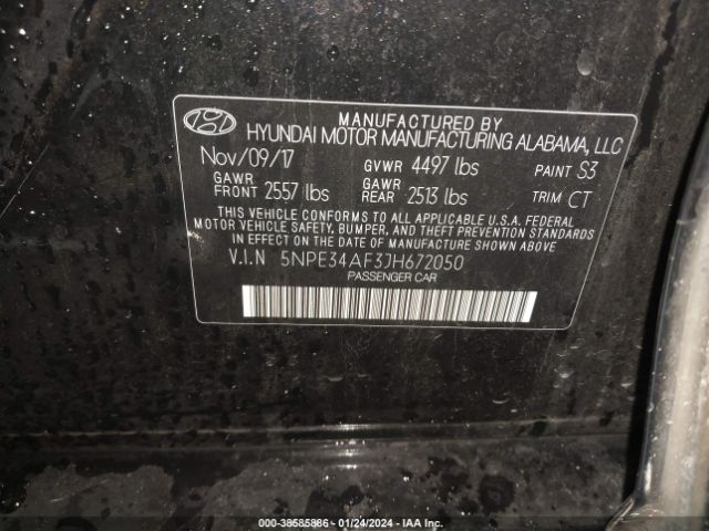 Photo 8 VIN: 5NPE34AF3JH672050 - HYUNDAI SONATA 