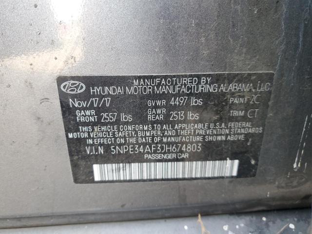 Photo 12 VIN: 5NPE34AF3JH674803 - HYUNDAI SONATA 